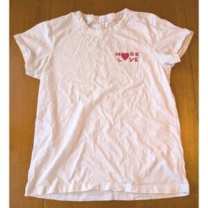 rag & bone New York More Love Graphic Tee White Pima Cotton Heart M Medium